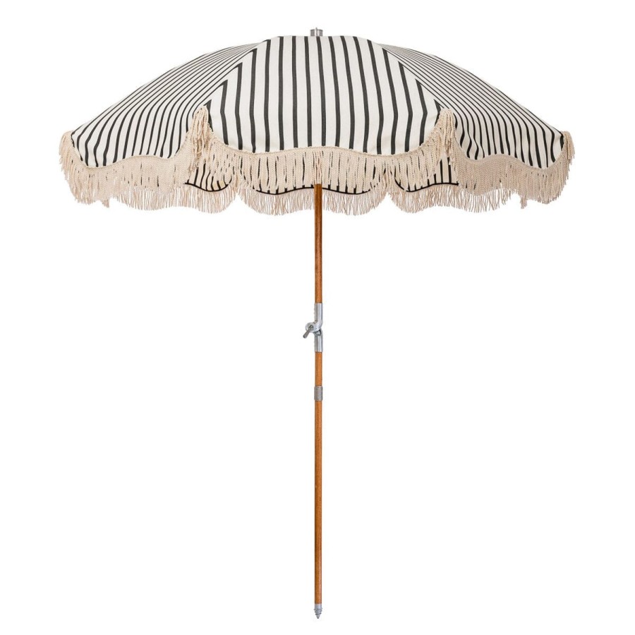 Business & Pleasure Co The Premium Beach Umbrella - Monaco Black Stripe Online
