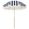 Business & Pleasure Co The Holiday Beach Umbrella - Navy Crew Stripe Wholesale