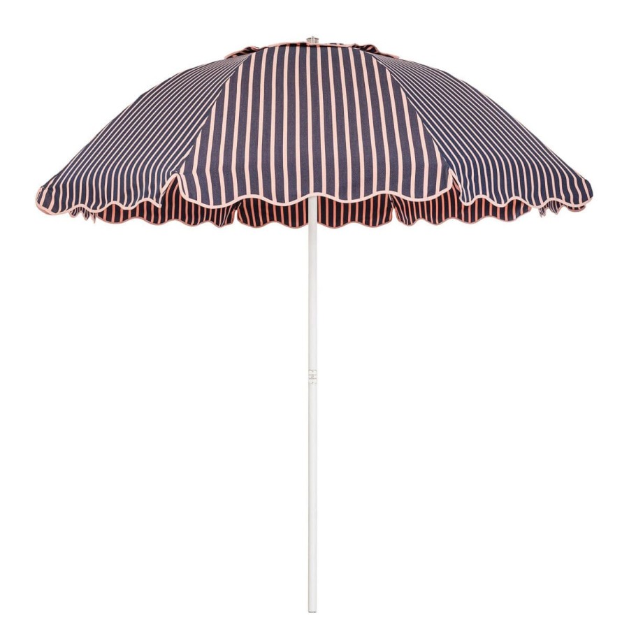 Business & Pleasure Co The Patio Umbrella - Monaco Navy And Pink Stripe Hot