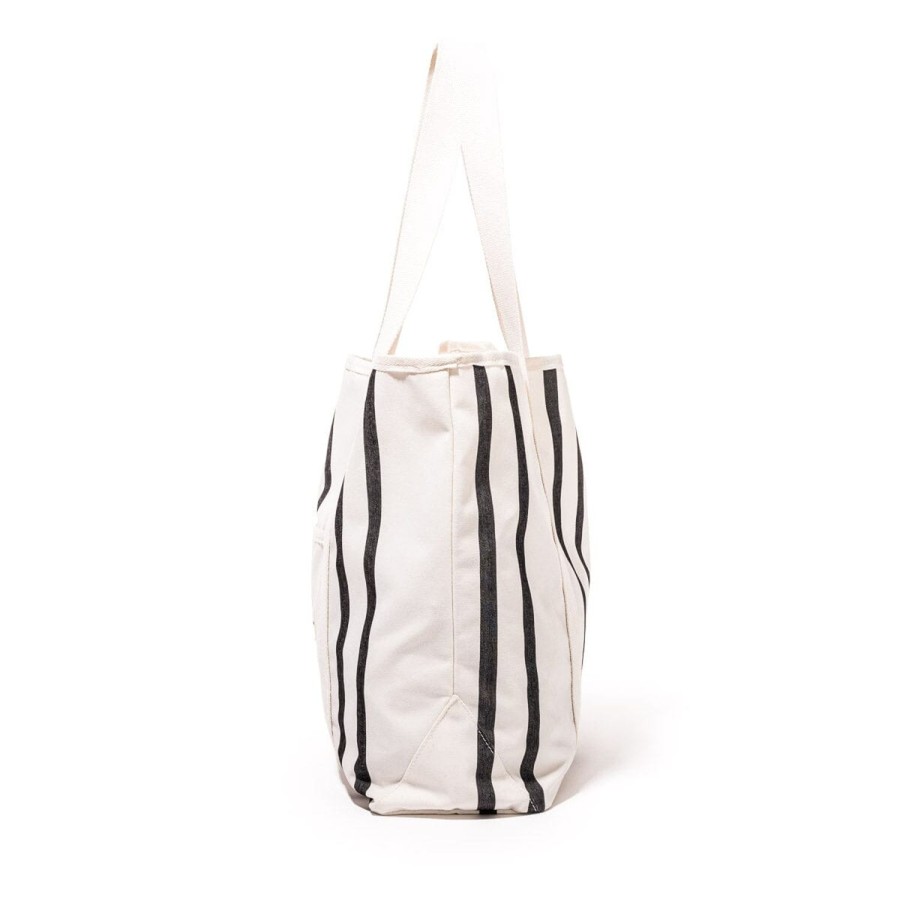 Business & Pleasure Co The Beach Bag - Malibu Black Stripe Best