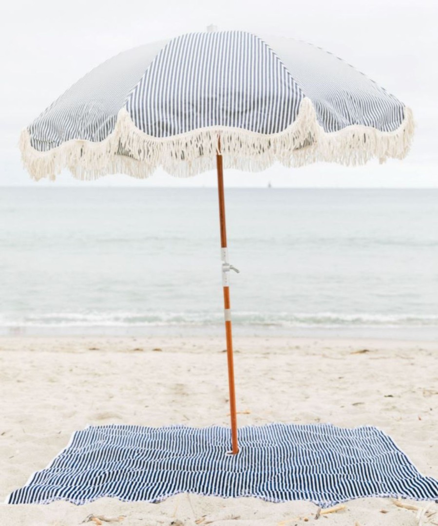 Business & Pleasure Co The Beach Blanket - Lauren'S Navy Stripe Clearance